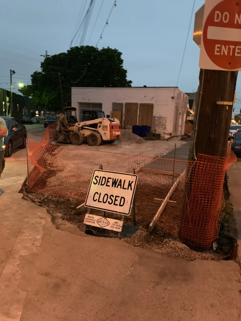 The studio building on Bryan Ave during renovation