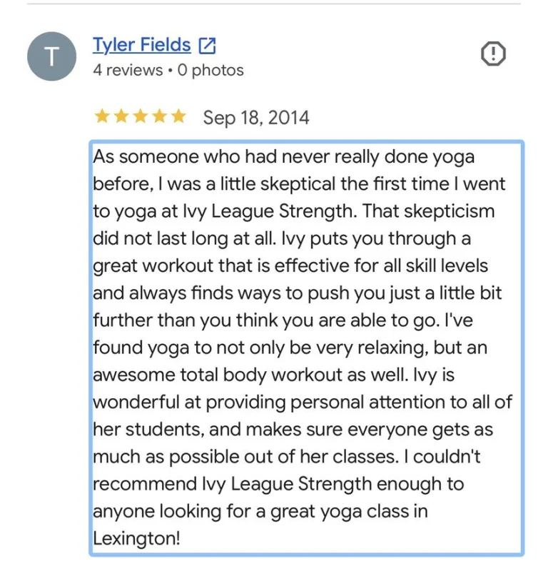 Photo from Testimonials at Ivy League Strength